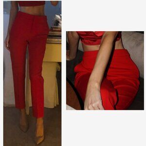 Max Mara Red Pegno Trouser Size 2 (Like 0)